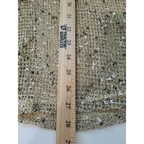 Drapers Damons Cardigan M Open Weave Beige Cork Buttons Long Sleeve - Picture 8 of 9